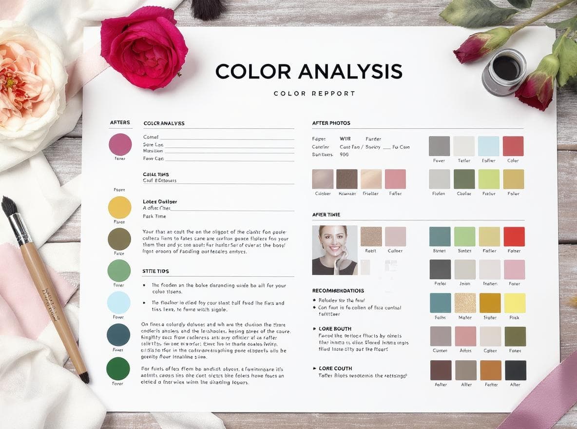 Color analysis results example